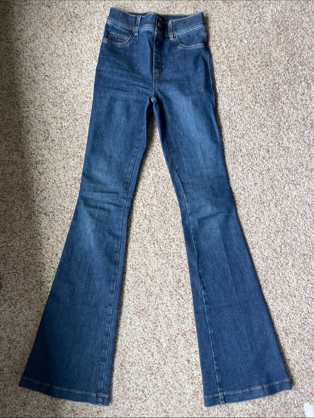 Spanx Tall XS Flare Leggings - Dark Wash